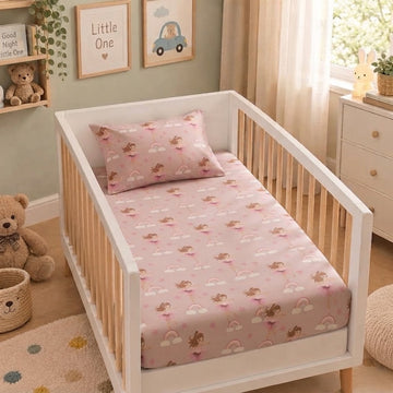 Doll cotton crib sheet