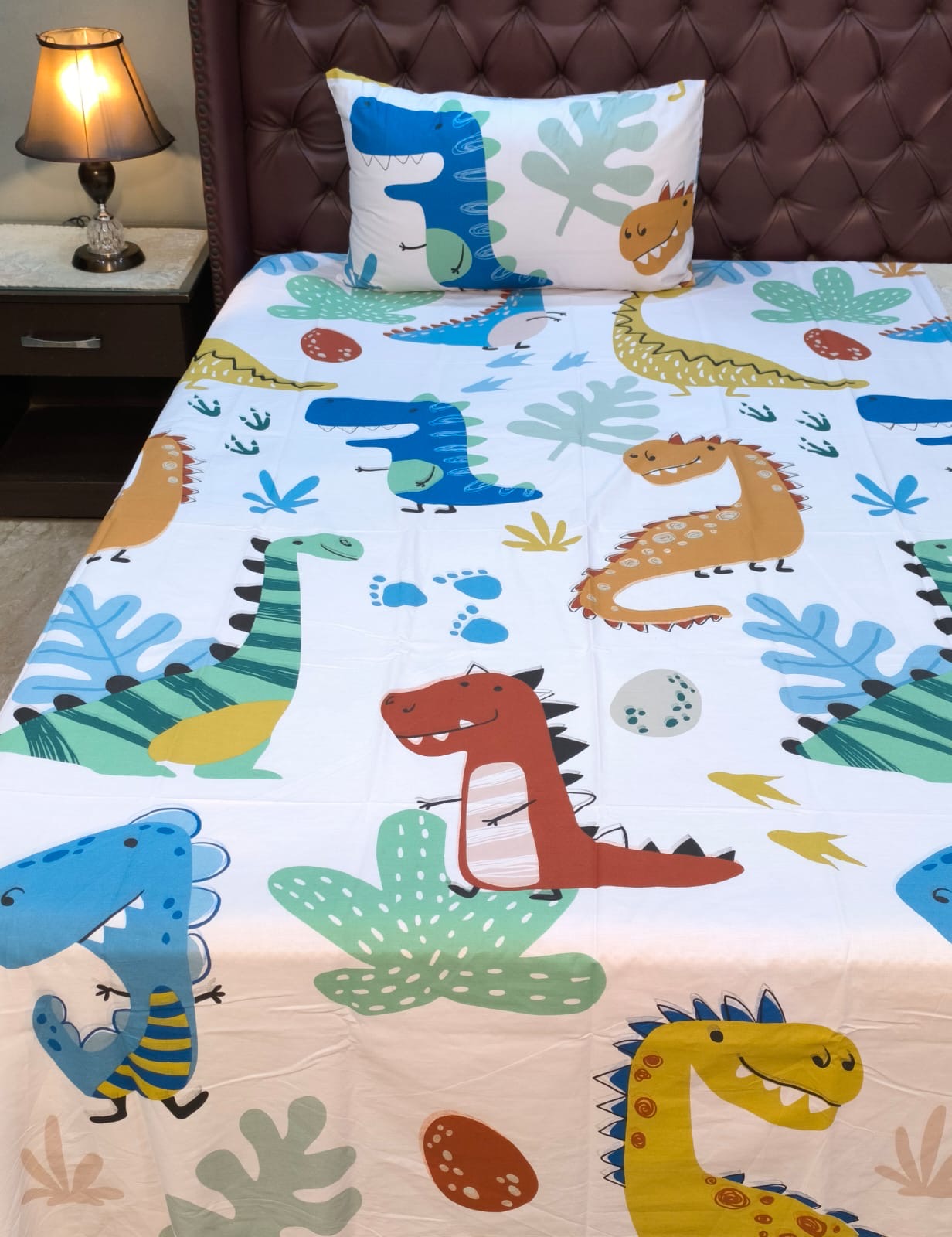 Dinosour Kids cotton Bedsheet