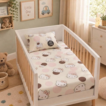 Hello kity cotton crib sheet