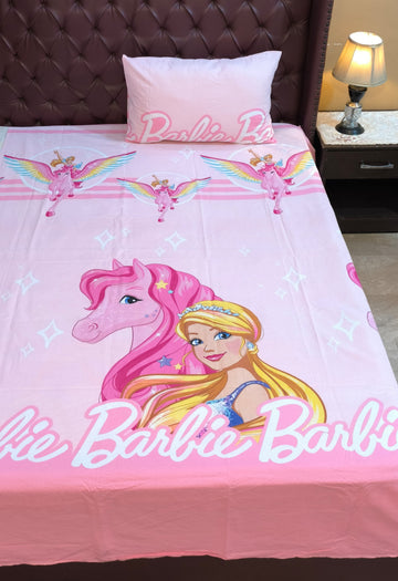 Barbie Kids Cotton  Bedsheet