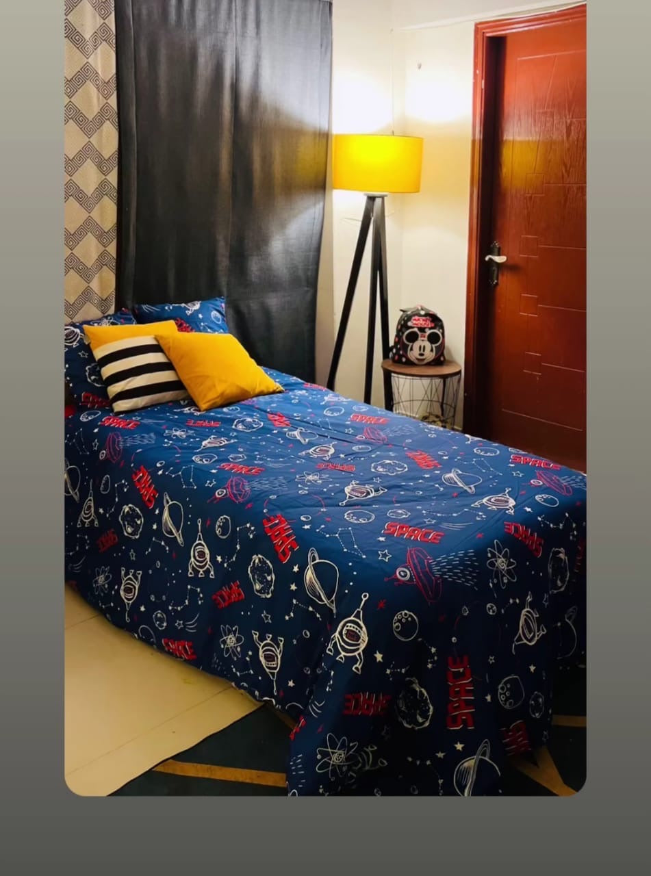 Galaxy cotton Glow In Dark Bedsheet