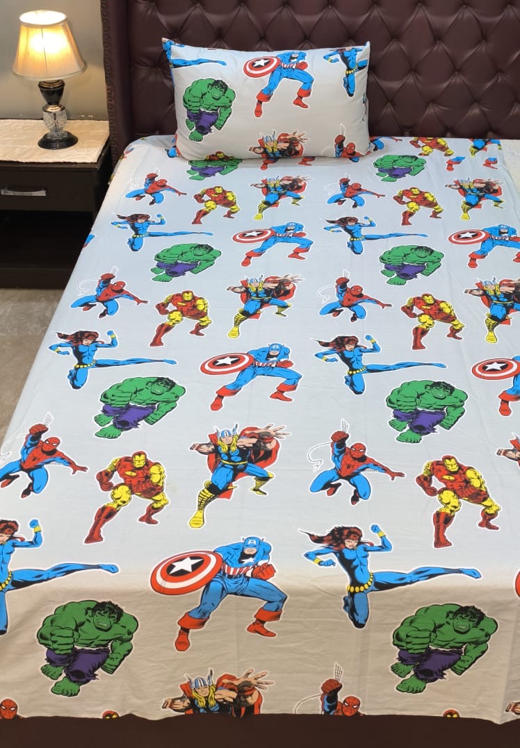 Avenger  Kids cotton Percale Bedsheet