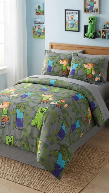 Mine craft Kids Cotton  Bedsheet