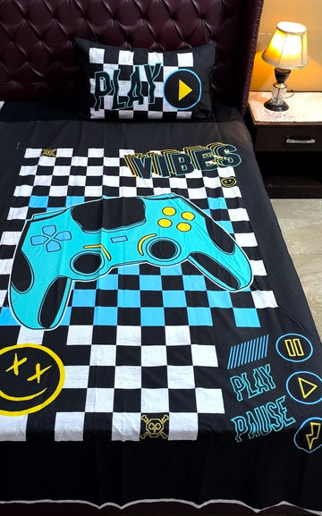 Gamer Kids Cotton  Bedsheet