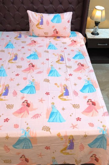 Princess Kids Cotton  Bedsheet