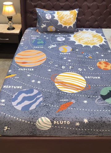 Solar system Kids Cotton  Bedsheet