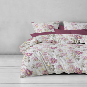 Purple rose Cotton Sateen Set