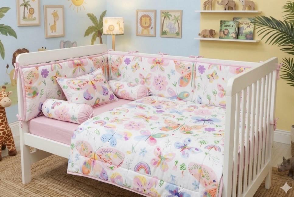 Butterfly Cot Bedding Set