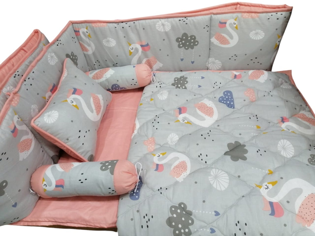 Swans Cot Bedding Set