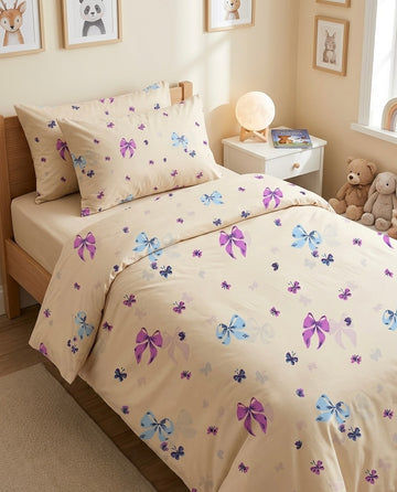 Bows Kids Cotton  Bedsheet