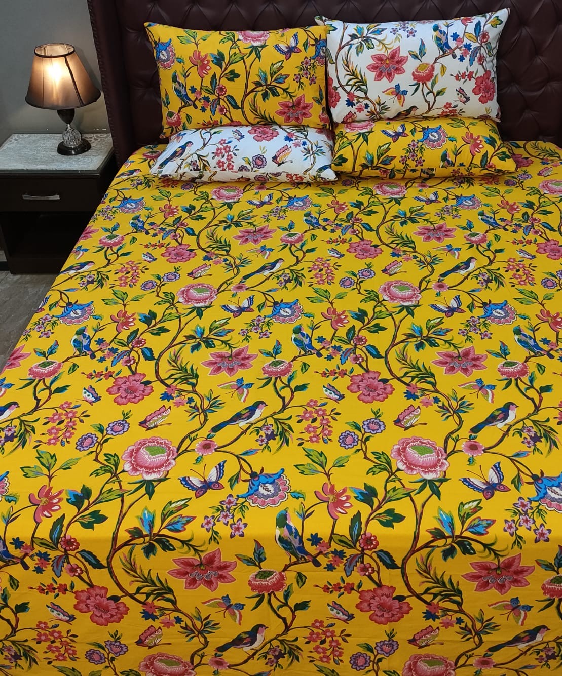 Riva Flora Cotton Bed Sheet