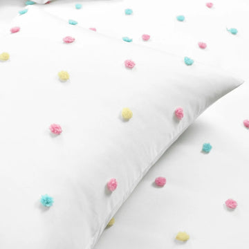 White Pom pom Set
