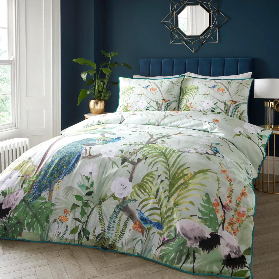 Peackock Cotton Sateen Set