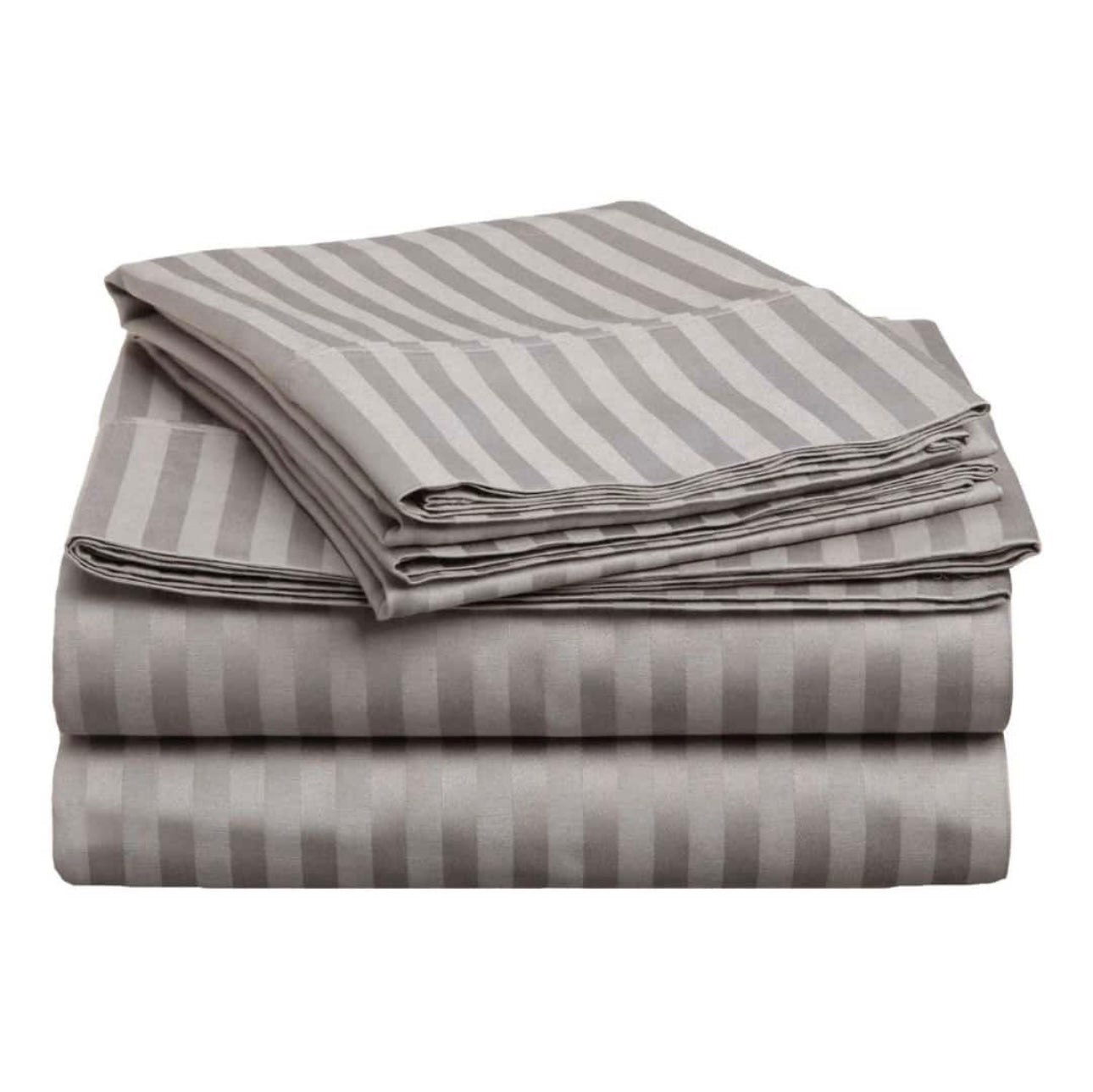 Grey striped Cotton Sateen Set