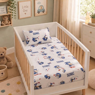 Sonic cotton crib sheet