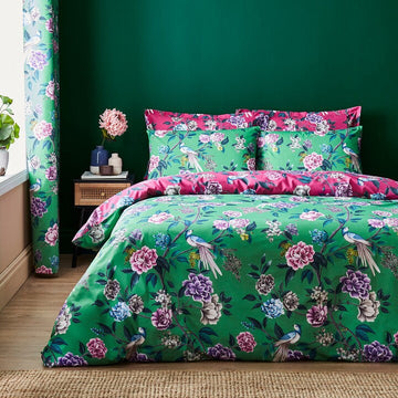 Bloom Reverisible  King Size Comforter Set - With Filling