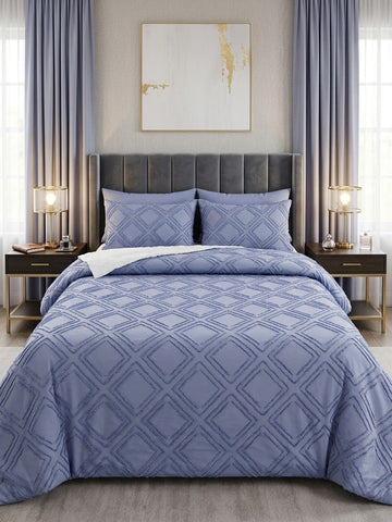 Blue Boho Tufted Set