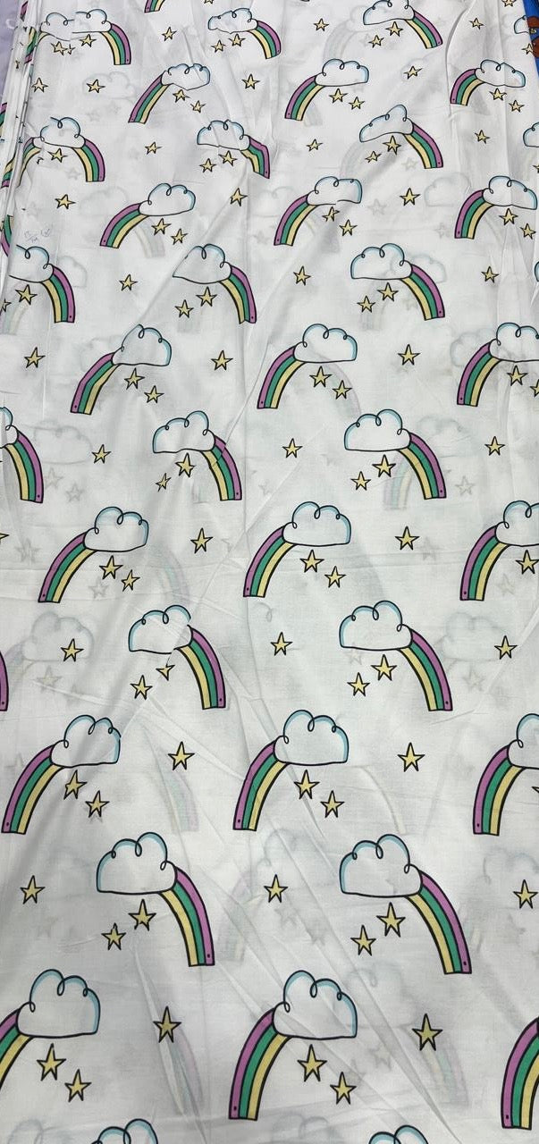 Rainbows Kids Cotton  Bedsheet