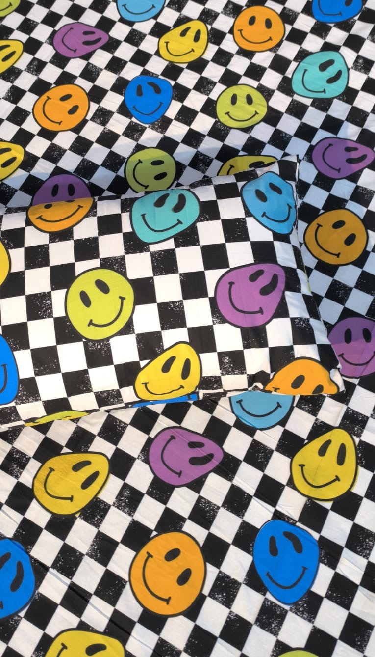 Smiley  Kids Cotton  Bedsheet