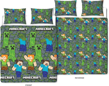 Mine craft reversible Kids Comforter\Duvet Set
