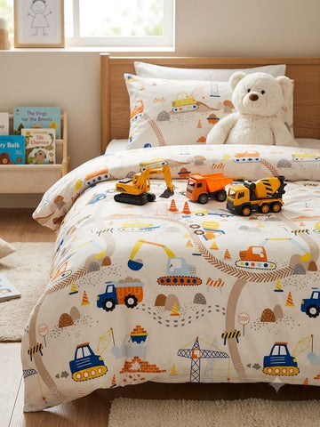 Car track Kids Comforter\Duvet Set