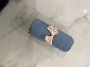 Sky Blue waffle throw