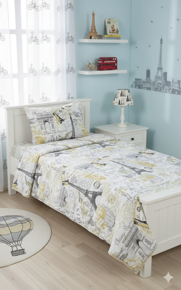 Eifel tower Kids Comforter\Duvet Set