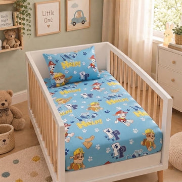 Paw patrol cotton crib sheet