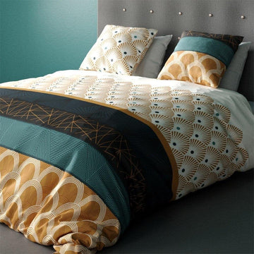 Geometrical King Size Comforter Set - With Filling