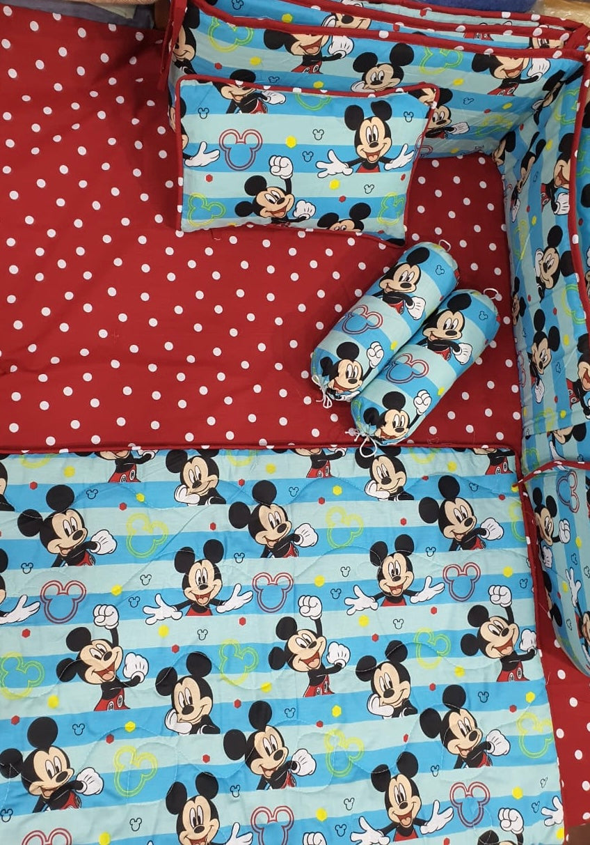 Mickey Mouse Cot Bedding Set