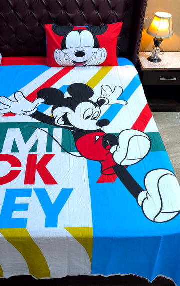 Mickey mouse Kids Cotton  Bedsheet