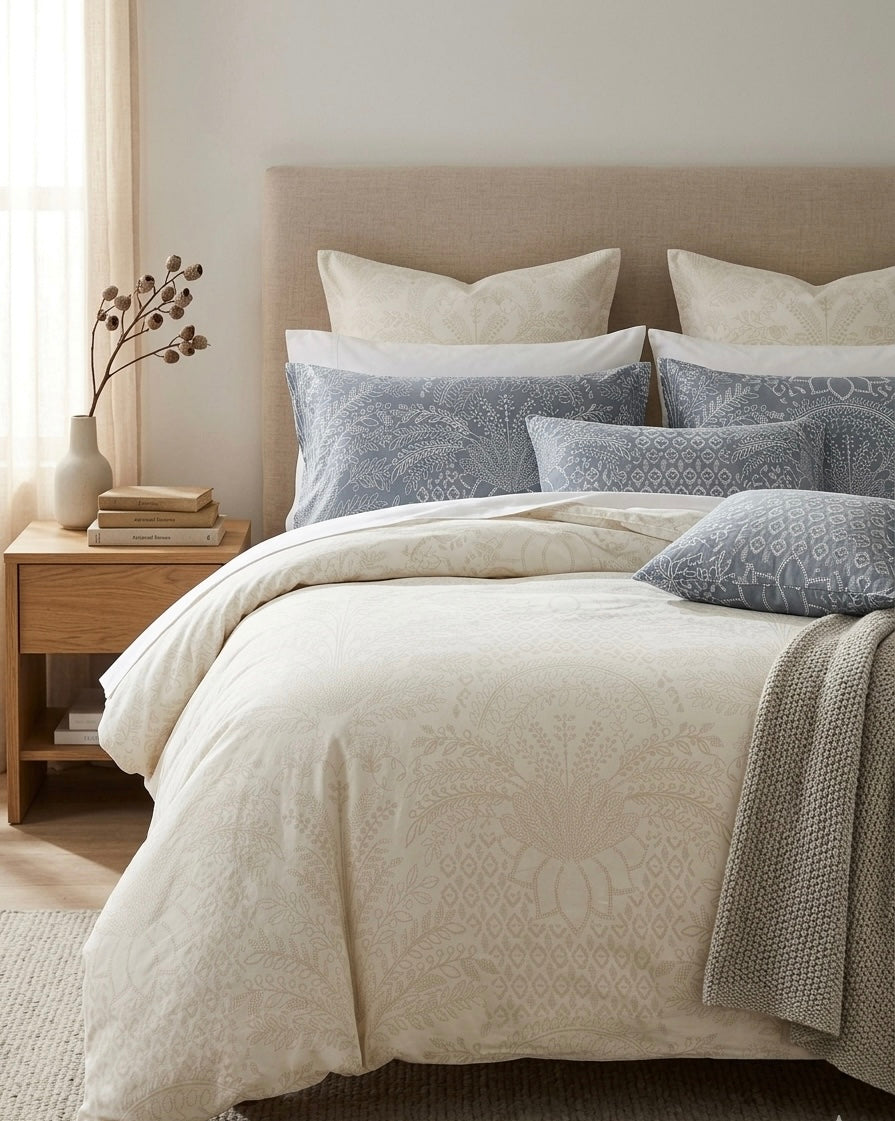 Embroided Cotton Sateen Set