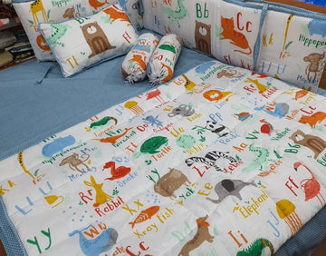 Letter Animals Cot Bedding Set