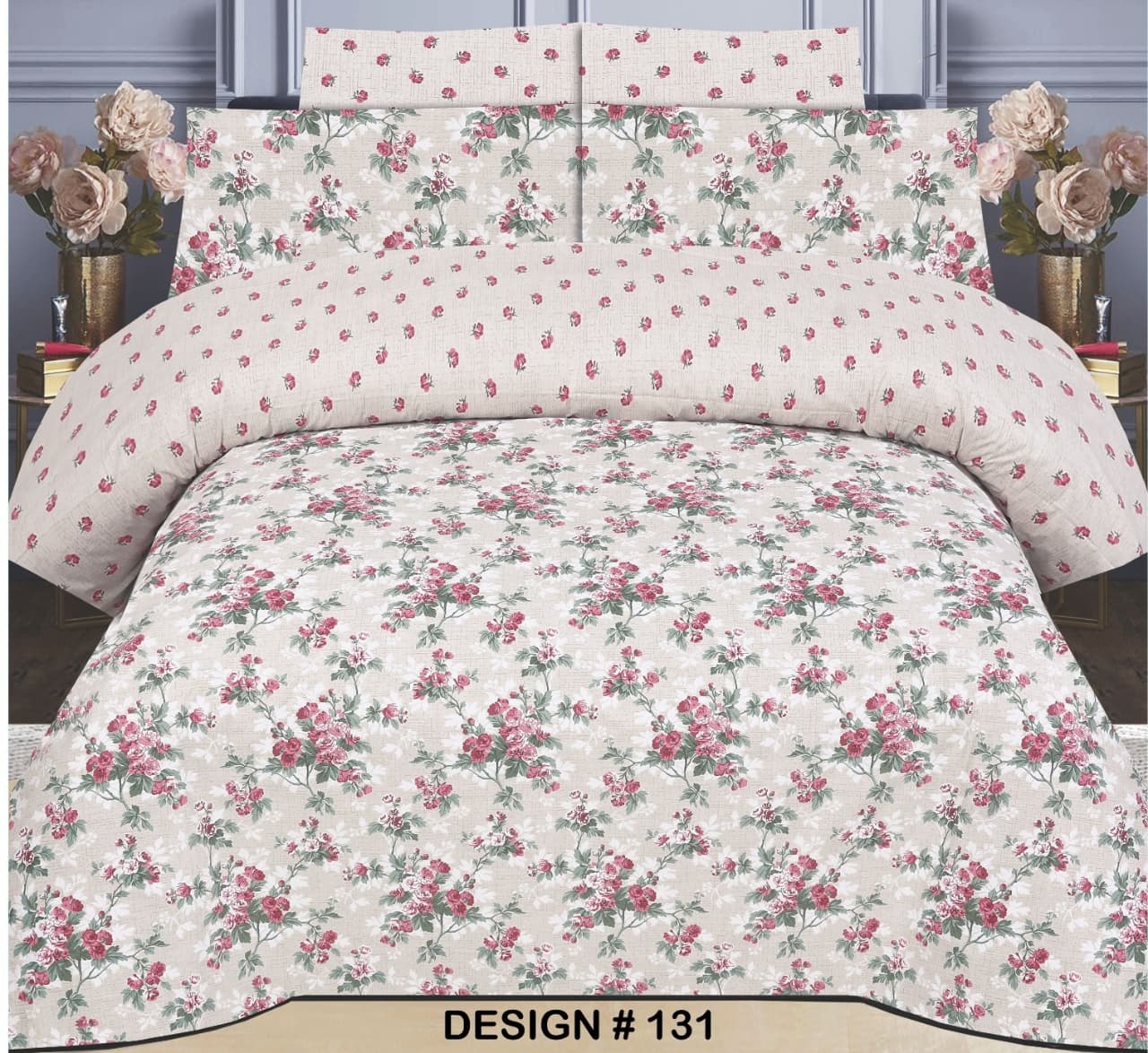 N-6 reversible King Size Comforter Set - With Filling