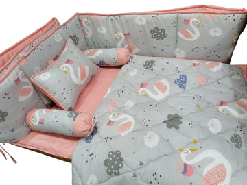 Swans Cot Bedding Set