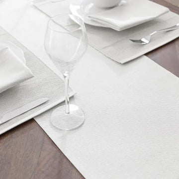 Silver Sparkle table cloth , runner and mats