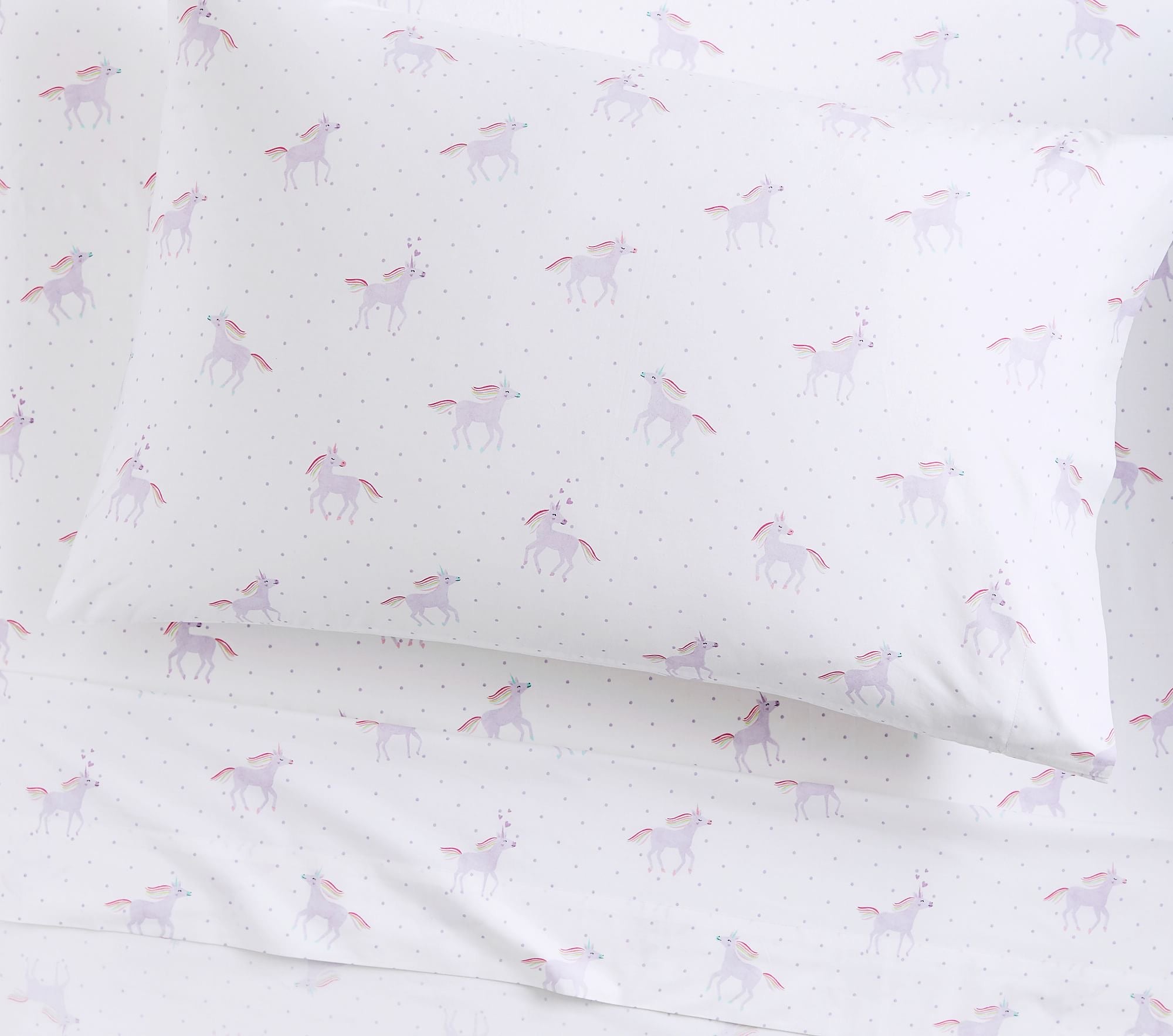 Mini Unicorn Kids cotton Percale Bedsheet