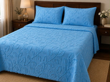 Blue Boho Tufted Set