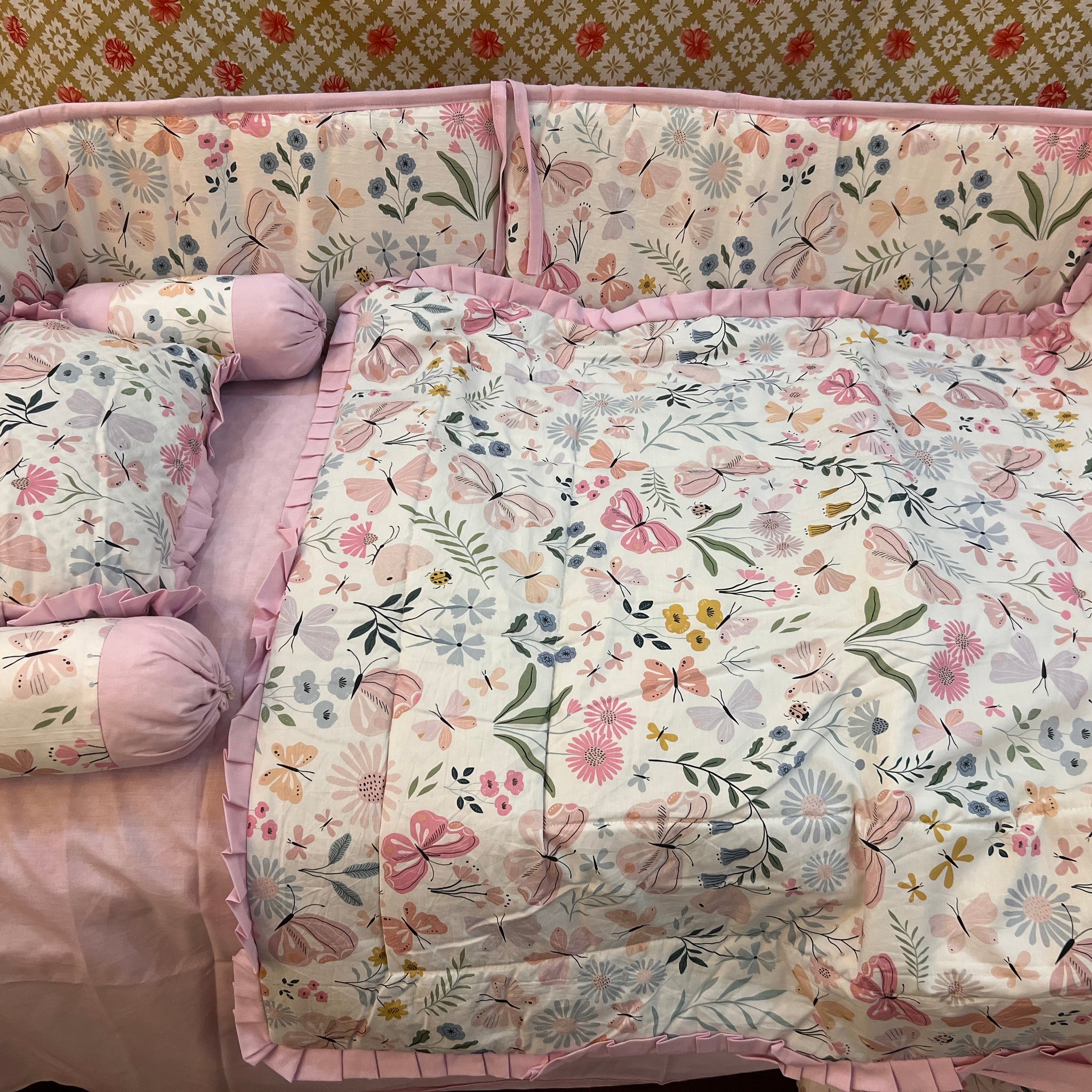 Butterfly Cot Bedding Set