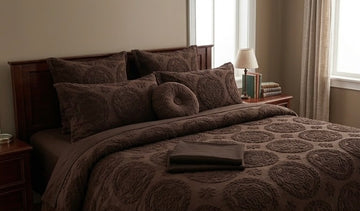 Dark brown 2 Boho Tufted Set