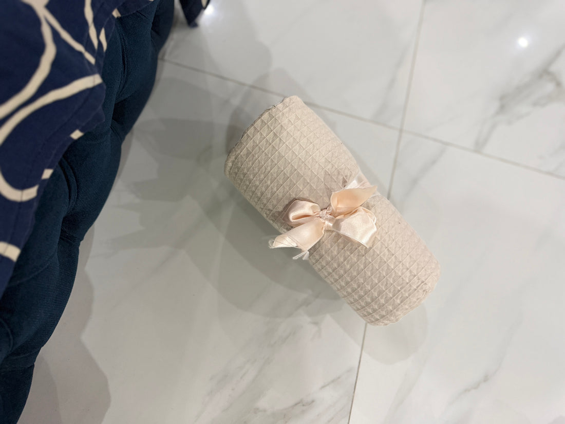Cream waffle throw