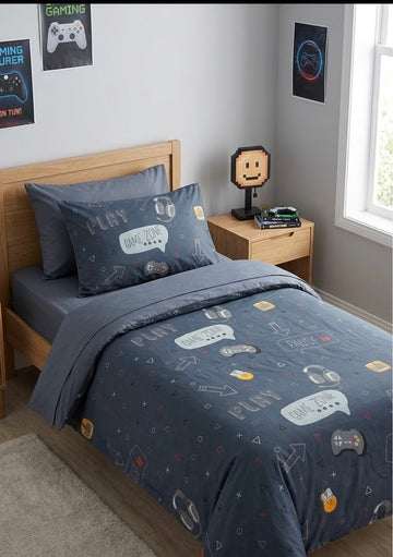 Gamer Kids Cotton  Bedsheet