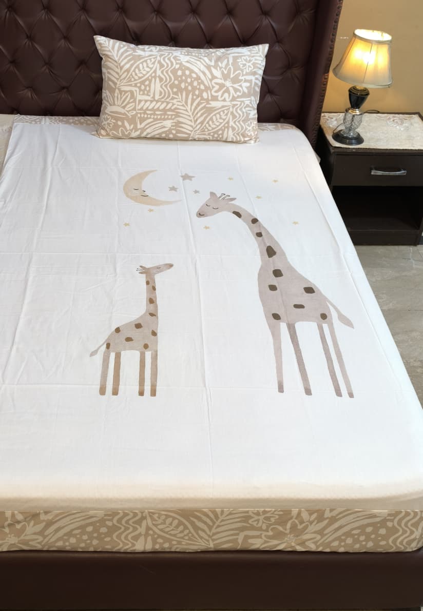 Giraffe Kids cotton Percale Bedsheet
