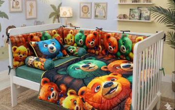 Velveti bear Cot Bedding Set