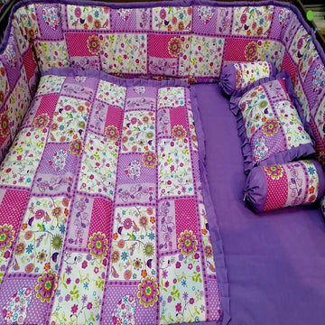 Flower Tiles Cot Bedding Set