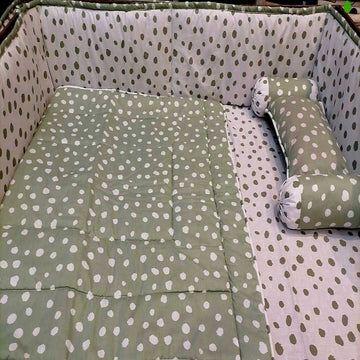 Polka Cot Bedding Set