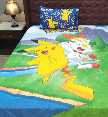 Pokemon Kids cotton Bedsheet