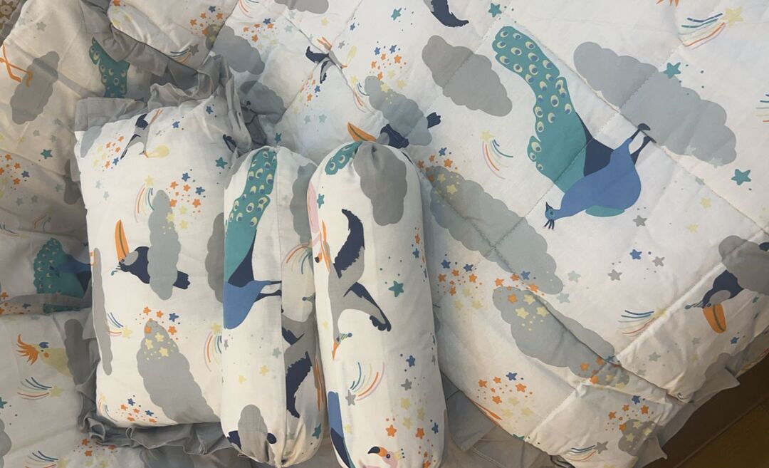 Peacock Cot Bedding Set