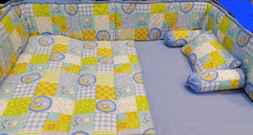 Yellow Tiles Cot Bedding Set