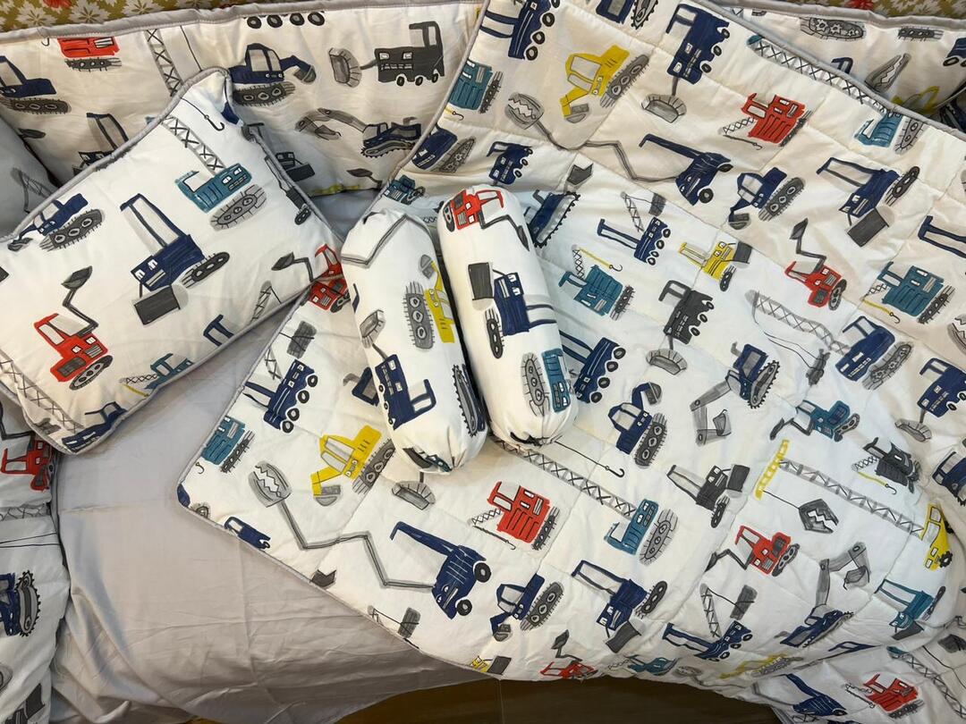 Cranes Cot Bedding Set